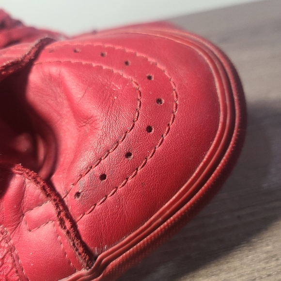 leather vans high top size 9.5 men - Picture 2 of 8